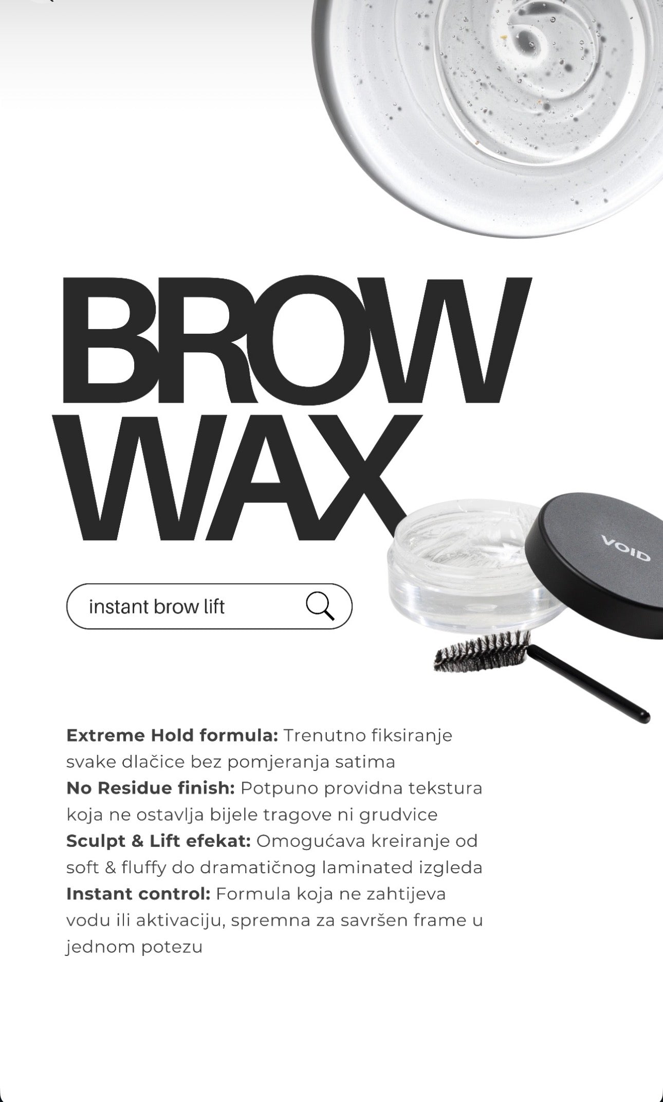 VOID Freeze Sculpt Brow Wax